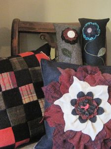 Brenda Kraemer fiber art: pillows