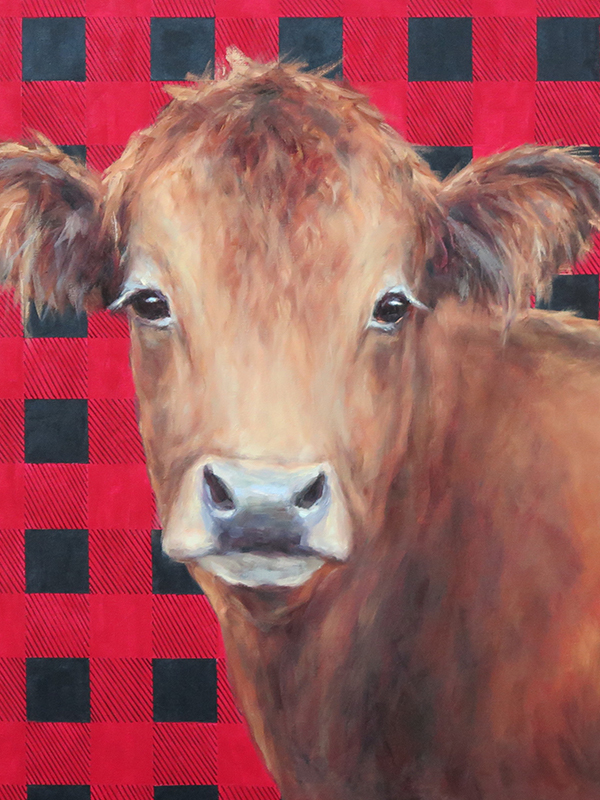 Painting of cow by Pamela Ruschman