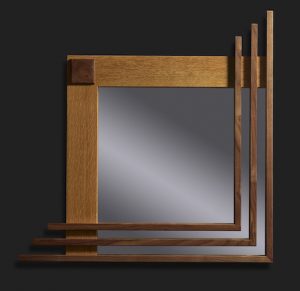 Chad Grob, square mirror, woodwork