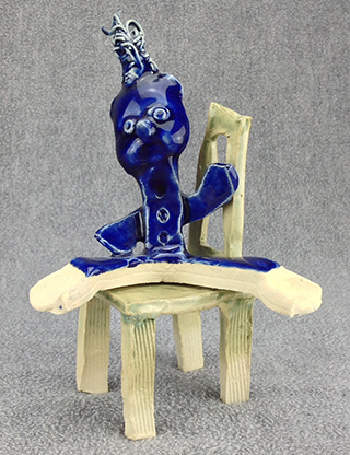 The artist, Mikel Kelley as glazed ceramic