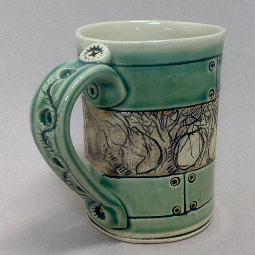 Kelley Mikel, ceramic green mug