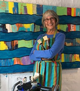 Susan Mendenhall, painter in her studio