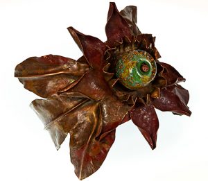 Julie Raasch, Passion Flower Cuff, metal, stone