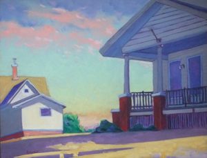 'Mt Horeb, Wisconsin' oil on panel by Chuck Bauer