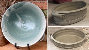 Heidi Clayton, potter, various ceramics fired and greenware