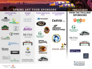 logos of Sponsors for MHAAA Spring Art Tour and Treasures from the Trollway